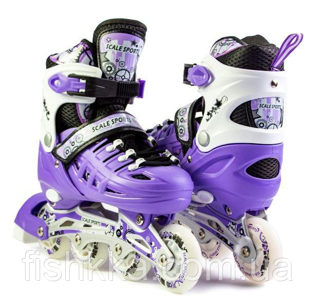 Ролики Scale Sport Рожеві VIOLET LF 905, розмір 29-33, 34-37, 38-41