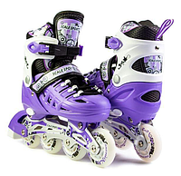 Ролики Scale Sport Розовые VIOLET LF 905, размер 29-33, 34-37, 38-41