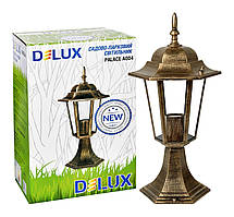 Світильник садово-парковий PALACE A004 60 W E27 чорний/золото, DELUX (90016658)