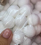 Текстильні кульки 2.5 см білі щільні (1уп=200штук), фото 4