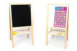 Мольберт шкільний магнітний з цифрами Дерево висота 100см Українське Виробництво