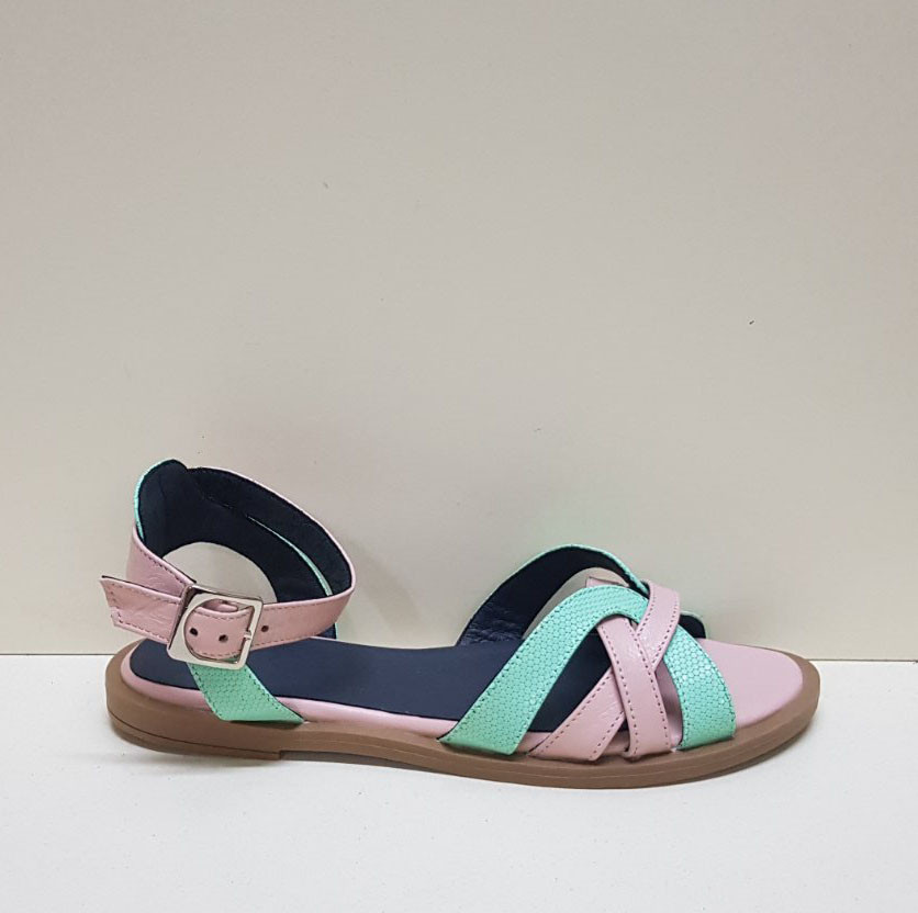 STTOPA Розміри 36-43. Босоніжки великих розмірів шкіряні. 325-3643-2 М'ятні Пудрові, фото 1