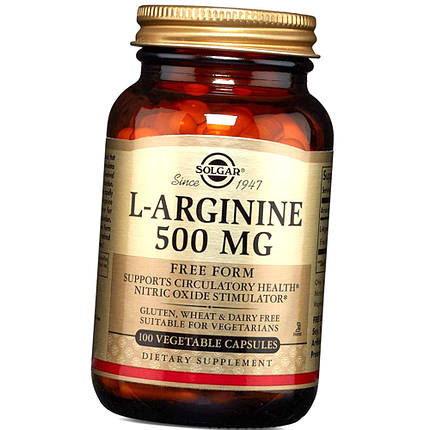 L-Аргінін Солгар Solgar L-Arginine 500 мг 100 капсул, фото 1