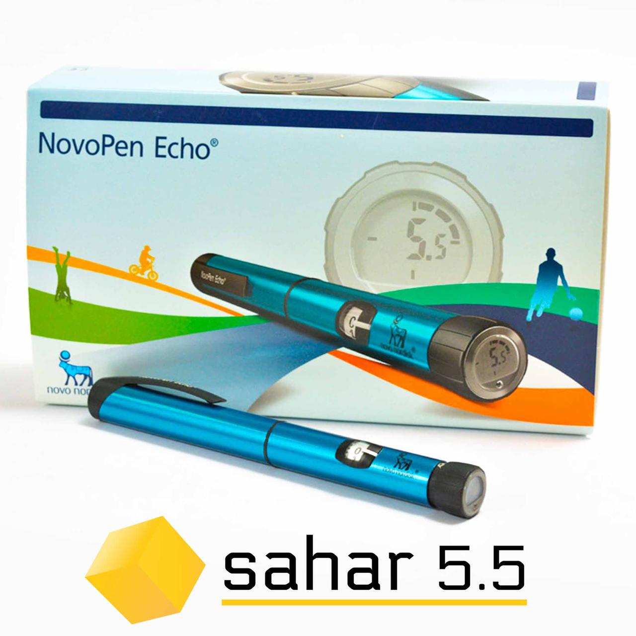 Шприц-ручка для інсуліну Новопен Ехо темно-бірюзова - NovoPen Echo