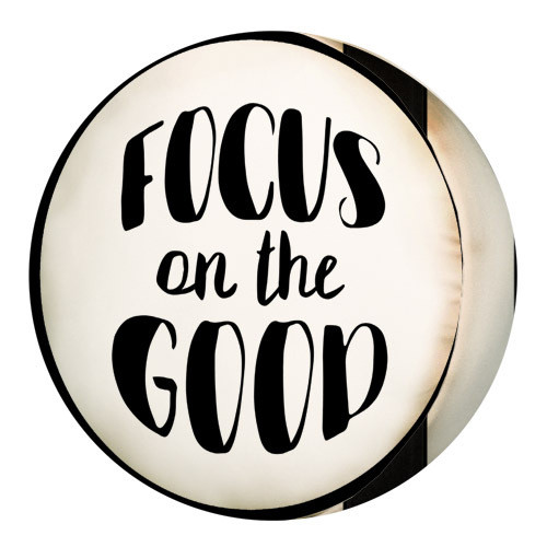 Подушка пуф кругла Focus on the good 35 см (PP_JOY002)