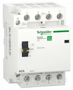 Контактор RESI9 Schneider Electric 40 A, 3P+N, 4NO ~230В/50Гц R9C20440
