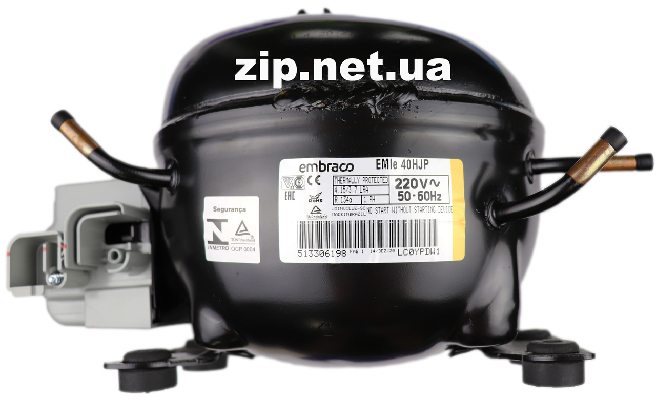Компресор 95 W для холодильника Embraco EMIe 40 HJP (3,4 куб.), R-134a Бразилія. гарантія 6 місяців