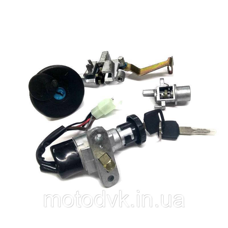 Замок запалювання на скутер Yamaha 3YK личинка, кришка (4+1 контакту)