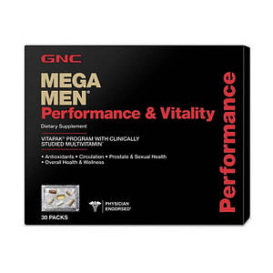 Вітаміни для чоловіків GNC Mega Men Perfomance Vitality 30 packs