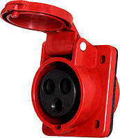 Силова розетка, що вбудовується e.socket.pro.4.16.wall, 4п., 380В, 16А (414), E.NEXT (p012012)