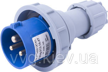 Силова вилка переносна e.plug.013.16.67, 3п., 230В, 16А, IP 67, E.NEXT (i082001)