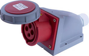 Силова розетка стаціонарна e.socket.114.16.67, 4п., 400В, 16А , IP 67, E.NEXT (i082008)