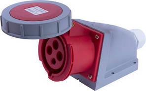 Силова розетка стаціонарна e.socket.124.32.67, 4п., 400В, 32А , IP 67, E.NEXT (i082011)