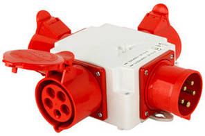 Розгалужувач 32A 3P+N+Z 400V/ 3x32A 3P+N+Z 400V, E.NEXT (407-032)