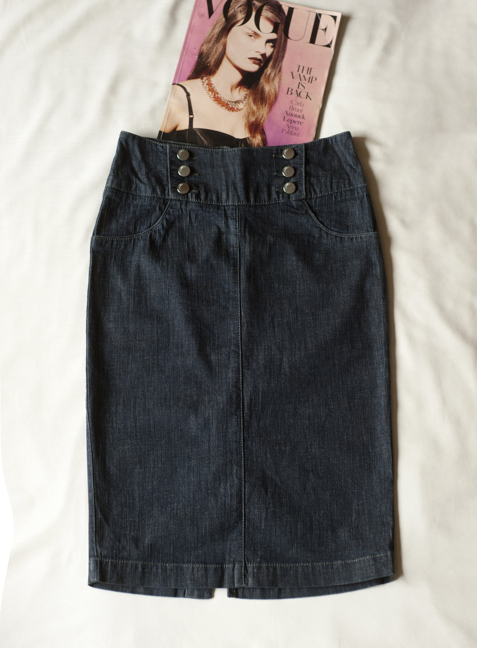Темно сіра джинсова спідниця олівець жіноча Wallis, розмір XS