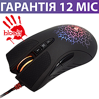 Игровая мышь Bloody A90A черная, проводная, с подсветкой, геймерская мышка блади