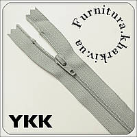 Молния брючная YKK №3 длина 20 см светло-серого цвета №396
