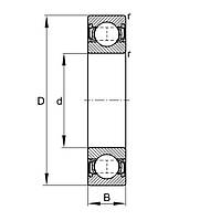 Подшипник 61805 2RS HLC FAG