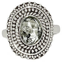 Херкимерский (Херкаймерийский) алмаз серебряное кольцо, 1898КХ