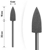 Полировщик силиконовый пуля малая (средняя абразивность) серый Mart, 6х16