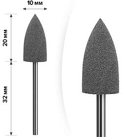 Полірувальник силіконовий куля середня (середня абразивність) сірий Ø10*20 MART