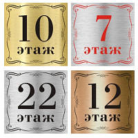 Металеві таблички на поверхи для дому Таблички поверхні з металу