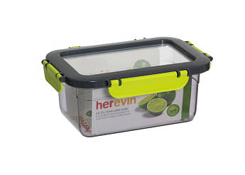 Пластиковий контейнер на засувках HEREVIN Combine Green 19х13х7.5см 1л
