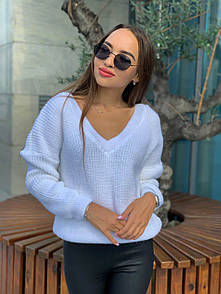 Модний светр жіночий з великим вирізом "Кріс" - розмір універсальний 44-52, в кольорах