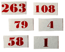 Металеві номери на самоклейці