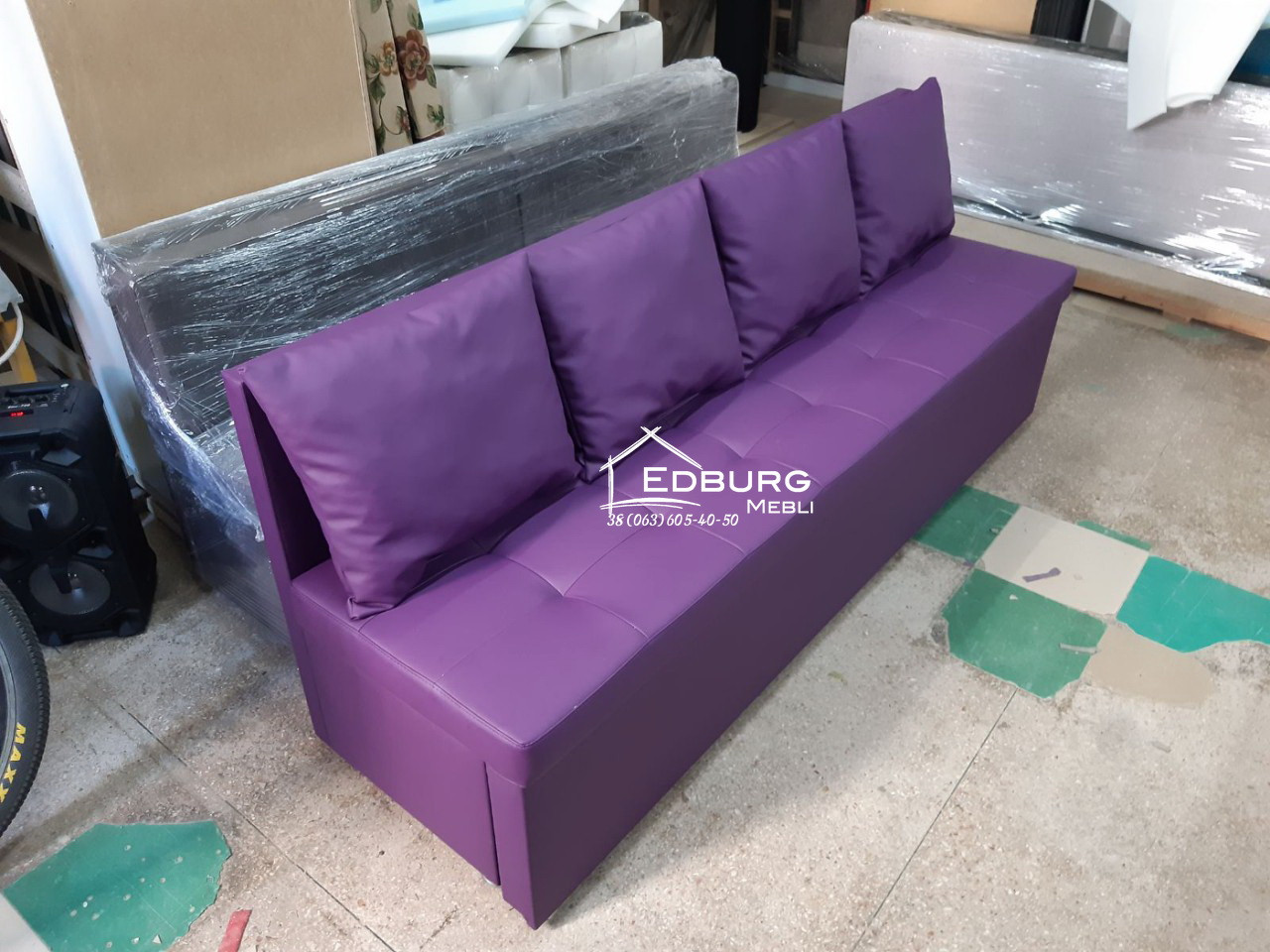 Диван для вузької кухні, коридору з ящиком + спальним місцем 1800х550х800мм