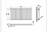 Горизонтальний дизайнерський радіатор опалення ARTTIDESIGN Rimini G 17/550/1003 сірий матовий., фото 5