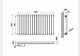 Горизонтальний дизайнерський радіатор опалення ARTTIDESIGN Rimini G 17/550/1003 сірий матовий., фото 4