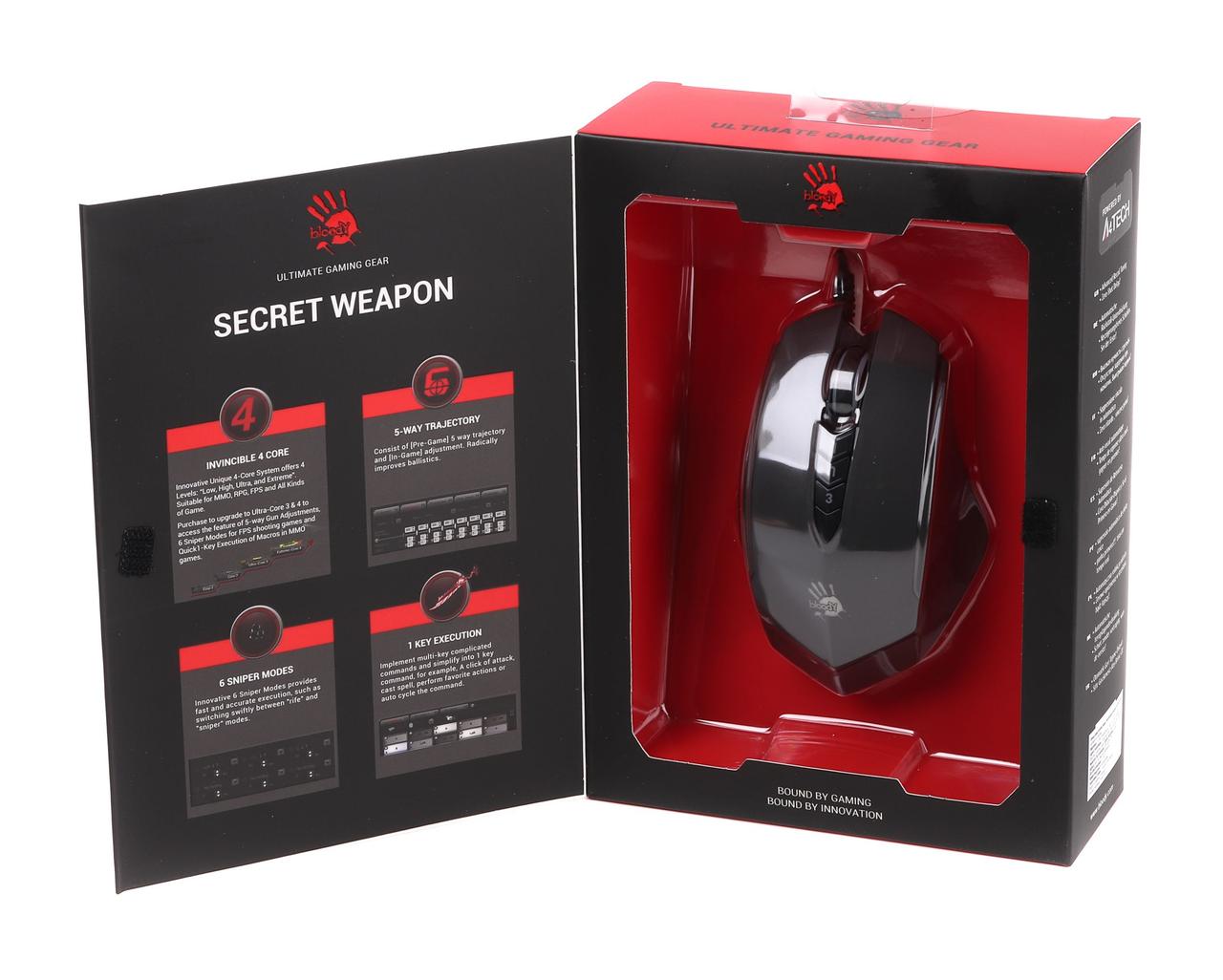 Игровая мышь Bloody V8M черная, проводная, с подсветкой, геймерская ...