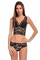 Dimanche Lingerie Комплект белья бюстгальтер бюстье без косточек с уплотнённой чашкой, низ бразилиана с