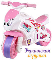 Байк мотоцикл толокар для дівчаток рожевий ТехноК 5798