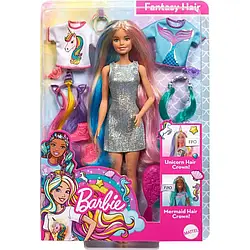 Лялька Barbie "Фантазійні образи Барбі" з одягом і вбраннями - єдиноріг, русалка Unicorn Mattel (GHN04)