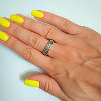 Серебряное кольцо с узором Авеню 2