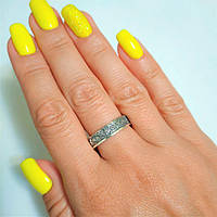 Серебряное кольцо с узором Авеню 3