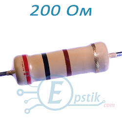 Резистор 200 Ом ±5% CFR 2Вт вивідний