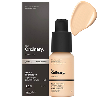 Тональна основа-сироватка The Ordinary Serum Foundation 2.0 P Light Medium SPF 15 30 мл