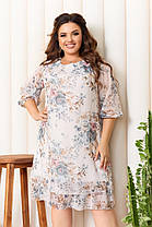 Шифонова сукня БАТАЛ в кольорах 83459, фото 4