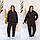 Спортивний жіночий костюм із мікровельвету (штани та худі), великий розмір, фото 3