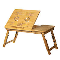 Столик трансформер бамбуковый для завтрака и компьютера 35х55 см 19032-003