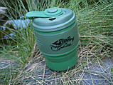 Стакан складаний силіконовий Tramp TRC-082 з кришкою 350ml, oliva., фото 6