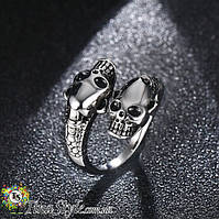 Кольцо в стиле панк череп кости ,унисекс , когти готическое кольцо
