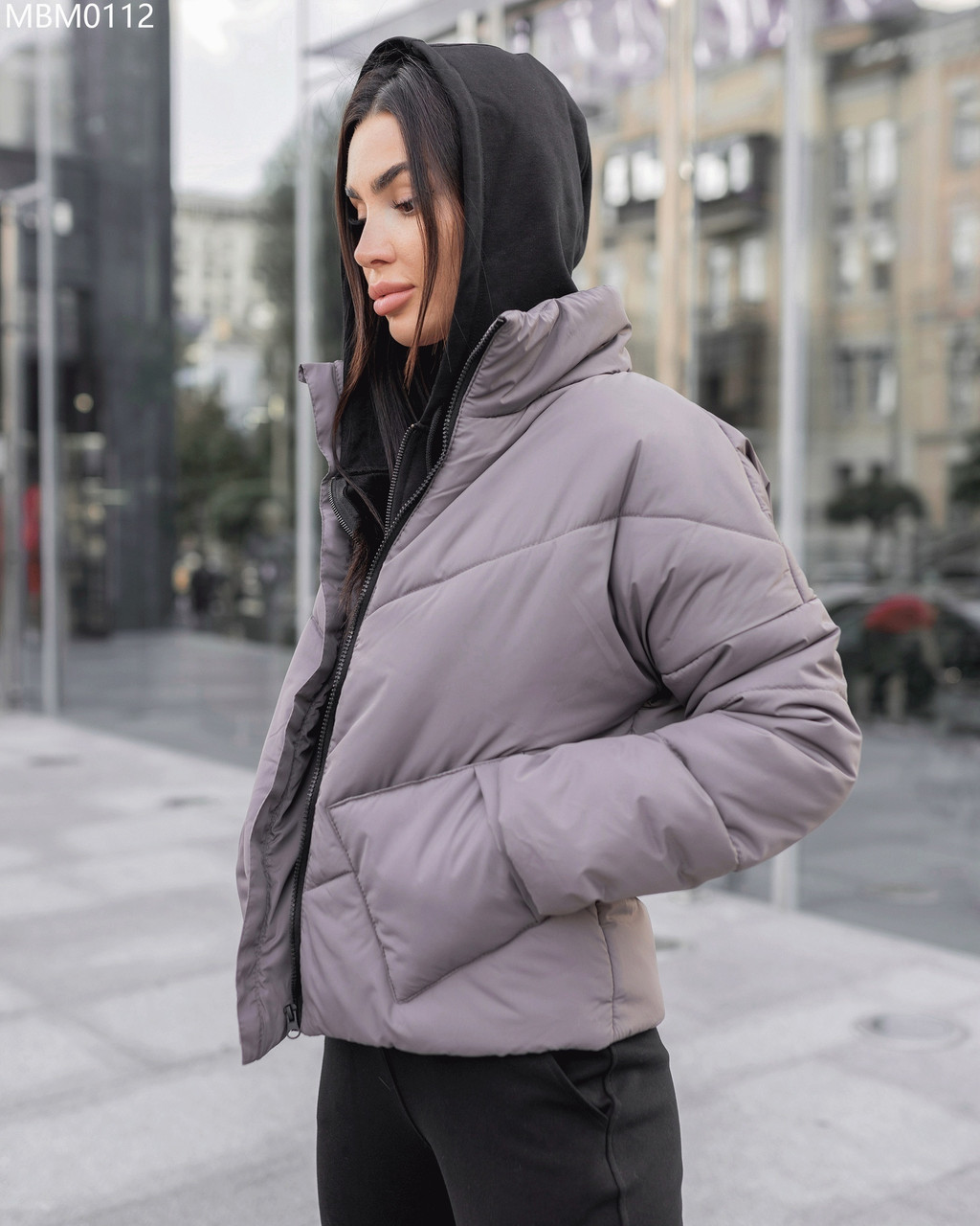 Женская куртка осень зима Staff mon gray от +10 до -10°C