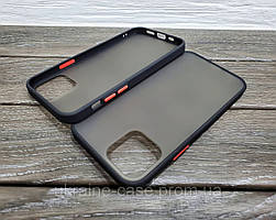 Матовий протиударний чохол для iPhone 12 mini чорний бампер