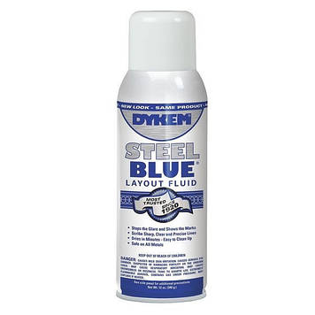 Фарба дорожня по металу Dykem Steel Blue Layout Fluid синя 480 мл спрей (80000)