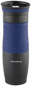 Термокружка Klausberg KB-7102 500мл. Чорно-Синяalleg Качество