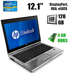 HP Elitebook 2560p / 12.1" / Intel Core i7-2640M (2(4)ядра по 2.8 - 3.5GHz) / 4GB DDR3 / 120GB SSD / DVD-RW / DisplayPort, eSATA, Webcam, фото 2